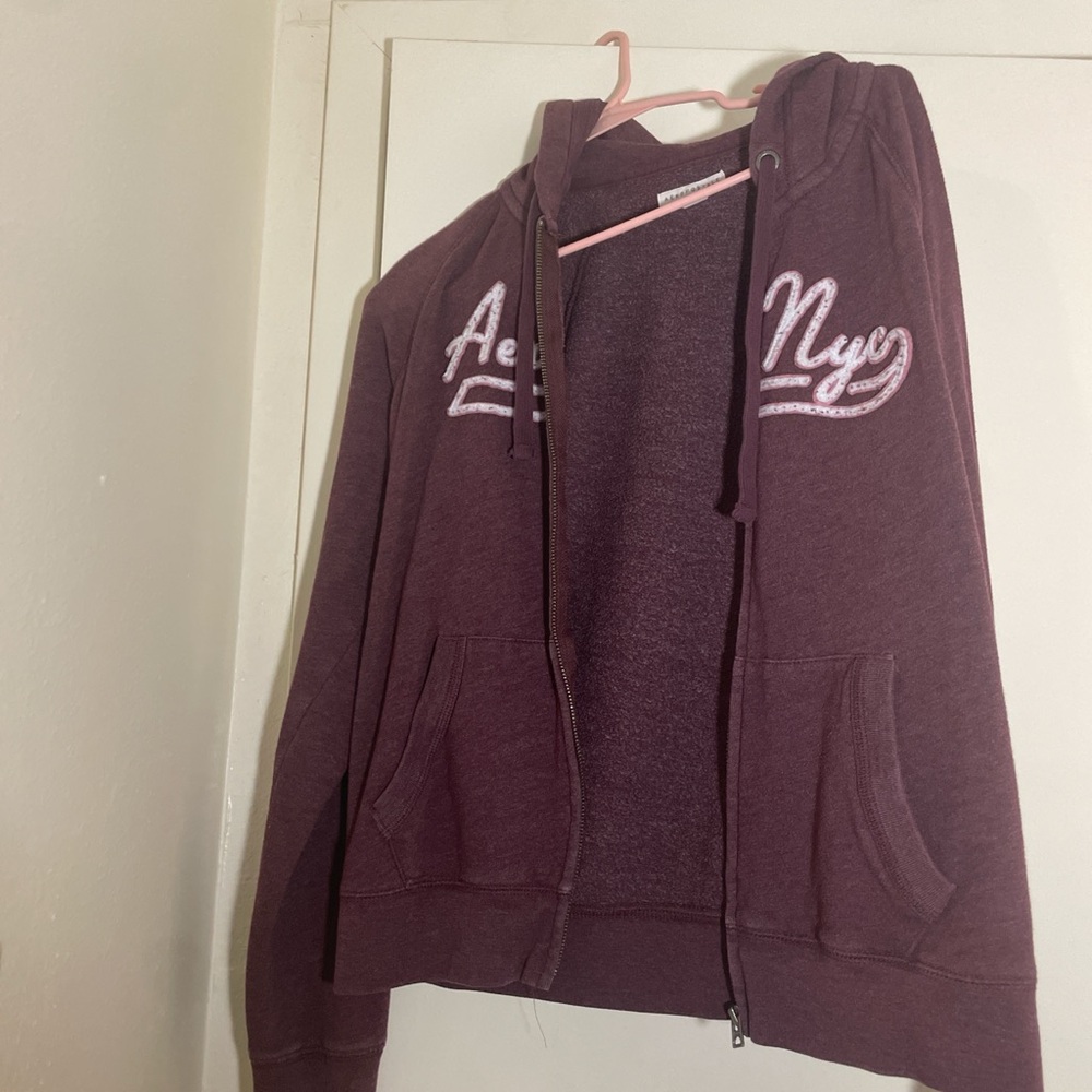 Aeropostale Burgundy Hoodie with Logo